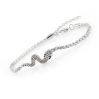 Alternative view of Toptan Gümüş Renk Zirkon Bileklik - 1294