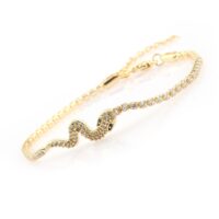 Alternative view of Toptan Altın Renk Zirkon Bileklik - 1293