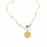 Toptan Altın Renk Çelik Yuvarlak Petek Kolye - 1442 5 25ea6011d95340ee90ba59bc56951d61-toptan taki