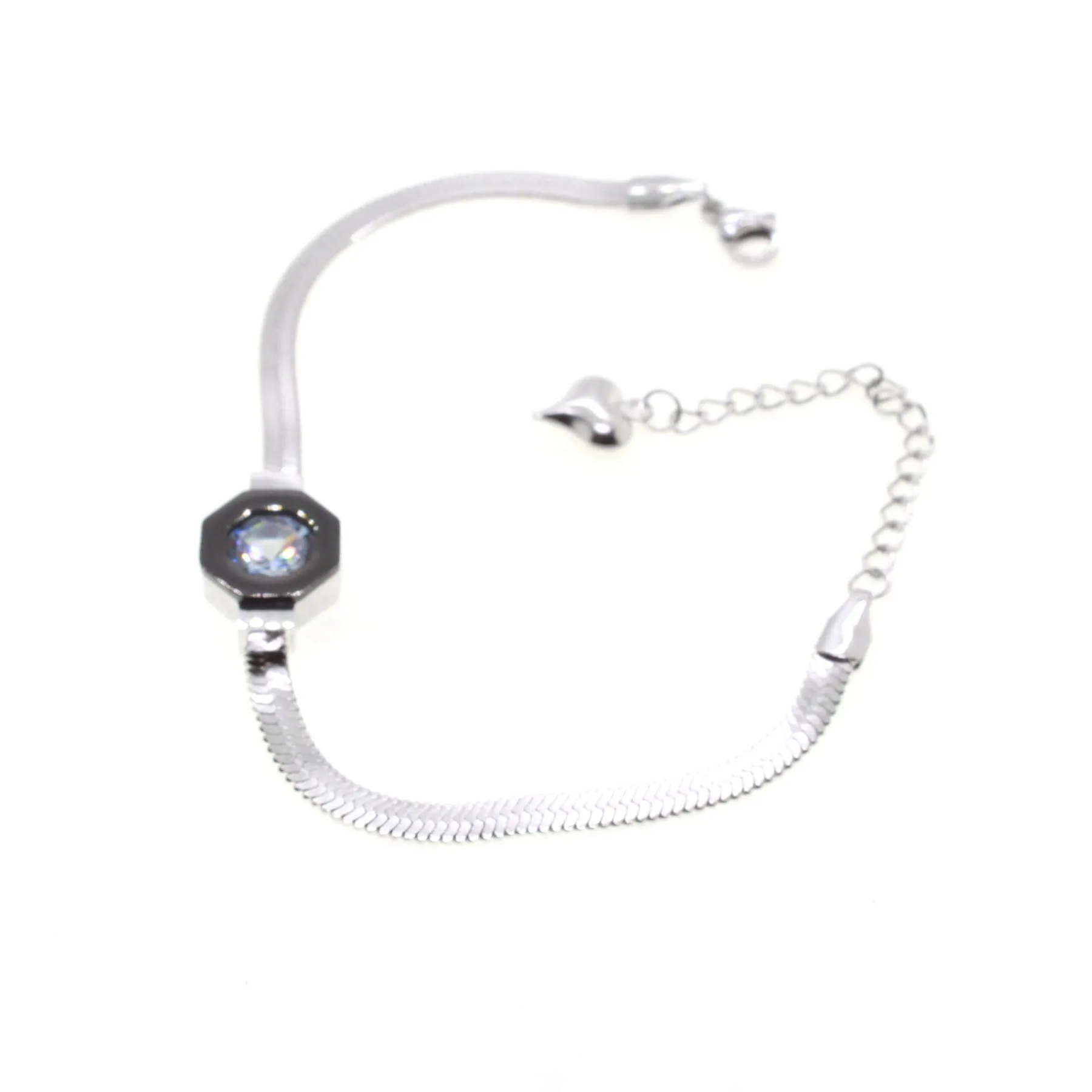 Toptan Gümüş Renk Renk İtalyan Çağla Model Çelik Bileklik - 1612 3 Toptan Gümüş Renk Renk İtalyan Çağla Model Çelik Bileklik - 1612