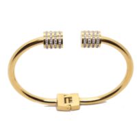 Toptan Altın Renk Çelik Zirkon Taşlı Topuzlu Kelepçe Bileklik - 1457 5 72b7ca7420df443ab3d9469342fe1770-toptan taki