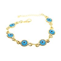 Toptan Altın Renk Nazar Göz Bileklik - 1537