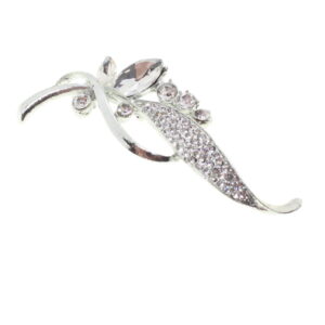 Toptan Gümüş Renk Mekik  Model Broş - 1735
