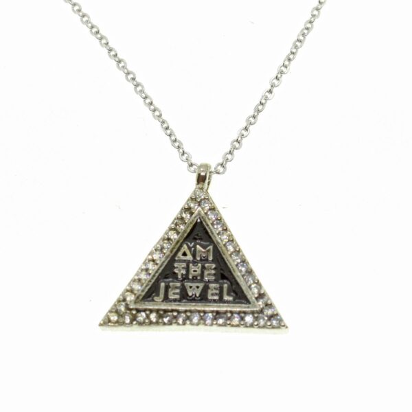 Toptan Gümüş  Renk Zirkon Taşlı The Jewel Kolye - 1894