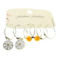 Alternative view of Toptan Gümüş  Renk Limon Kombin Küpe - 1936