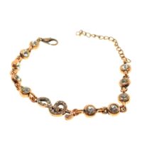 Toptan Antik Bakır Renk Sol Anahtarı Nota Su Yolu Bileklik - 1922