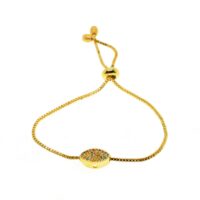 Toptan Altın Renk Mekik Model Asansör Zirkon Bileklik - 2013