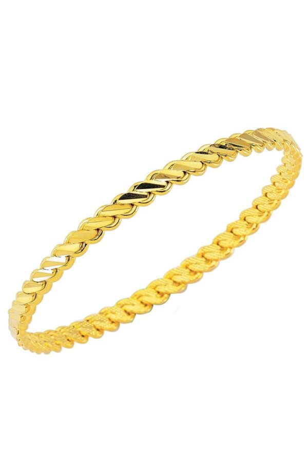 Toptan 22 Ayar Altın Kaplama Birebir 1 Adet Adana Burma Bilezik 19 Cm  - 2132 - Görsel 6