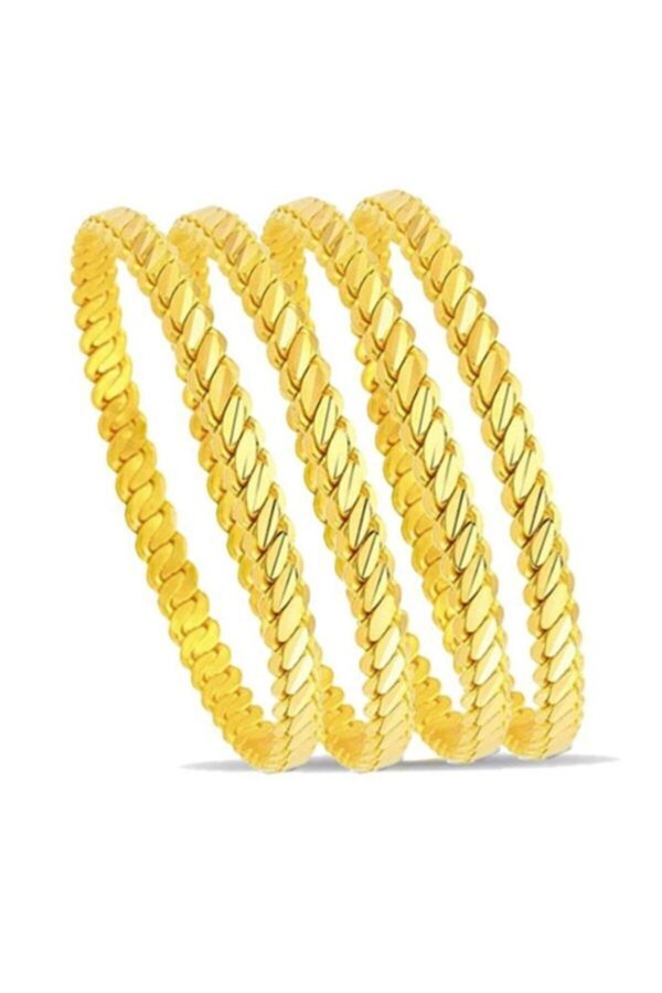 Toptan 22 Ayar Altın Kaplama Birebir 1 Adet Adana Burma Bilezik 22 Cm  - 2135 - Görsel 5