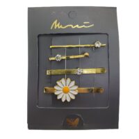 Toptan Altın Renk Papatya Kombin Yan Toka - 2269