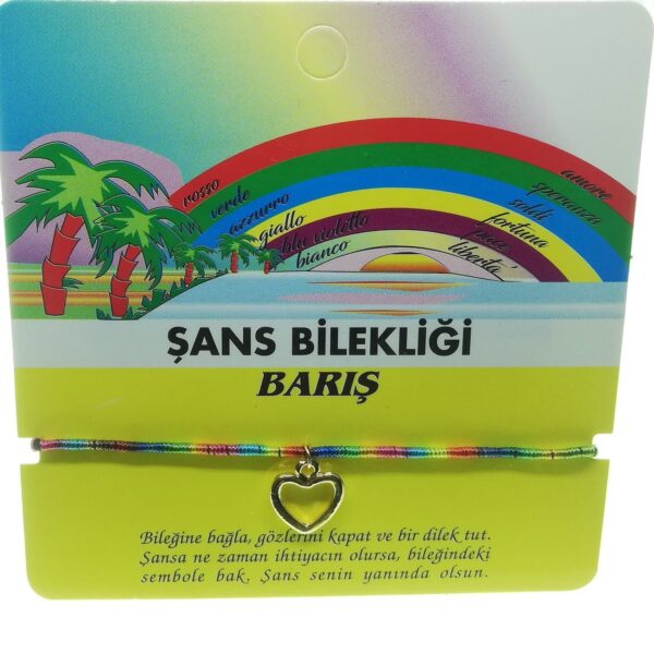 Toptan Altın Renk Karışık Arkadaş Şans Bilekliği - 2293 - Görsel 5