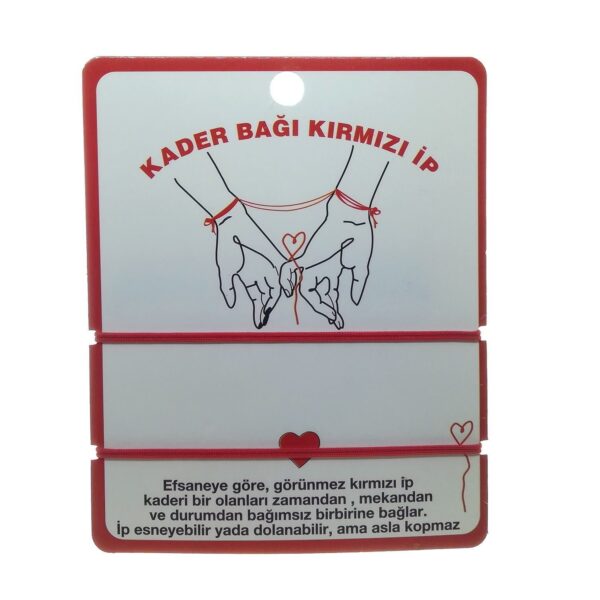 Toptan Altın Renk Kırmızı İp Kader Bağı Arkadaş Şans Bilekliği - 2294