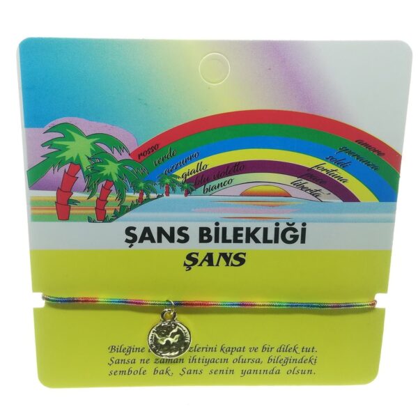 Toptan Altın Renk Karışık Arkadaş Şans Bilekliği - 2293 - Görsel 7