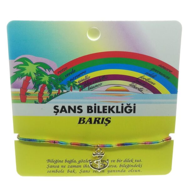 Toptan Altın Renk Karışık Arkadaş Şans Bilekliği - 2293 - Görsel 11