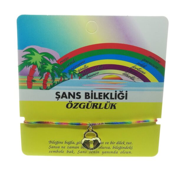 Toptan Altın Renk Karışık Arkadaş Şans Bilekliği - 2293 - Görsel 14