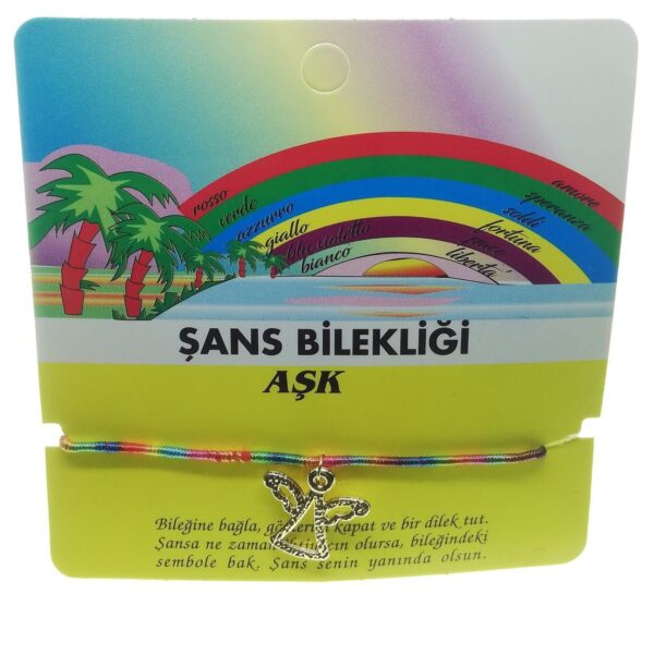 Toptan Altın Renk Karışık Arkadaş Şans Bilekliği - 2293 - Görsel 9