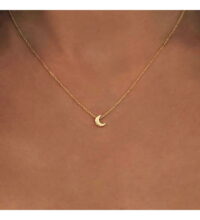 Toptan Altın Renk Ay Sf Kolye - 2305