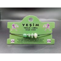 Toptan Doğaltaş Terazi Burçu Yeşim Taşı Burç Bileklik  - 2329