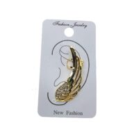 Toptan Altın Renk Kanat Model Taşlı Kıkırdak Küpe - 2370