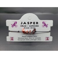 Toptan Doğaltaş Oğlak Burçu Jasper Taşı Burç Bileklik  - 2341