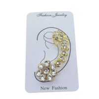 Toptan Altın Renk Tırtıl Model Taşlı Kıkırdak Küpe - 2375