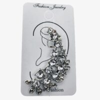 Toptan Gümüş Renk Taşlı Kıkırdak Küpe - 2372