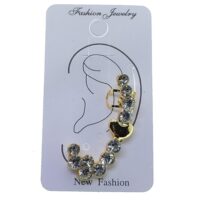 Toptan Altın Renk Kalp Model Taşlı Kıkırdak Küpe - 2378