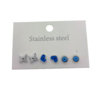 Toptan Gümüş Renk Çelik Küpe - 2585