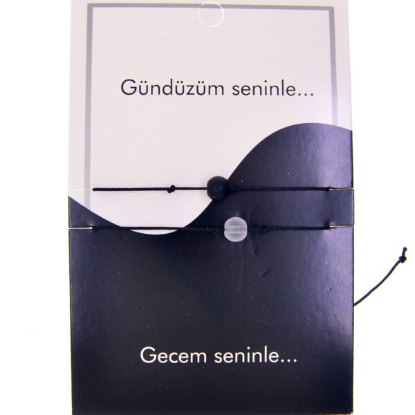Toptan Altın Renk Gündüz Gece  Arkadaş Şans Bilekliği - 2689