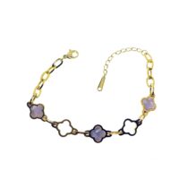 Toptan Altın Renk Sedef Çelik Bileklik - 2622