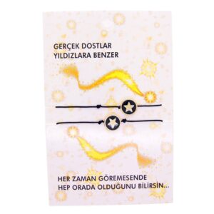 Toptan Altın Renk Yıldız Arkadaş Şans Bilekliği - 2690