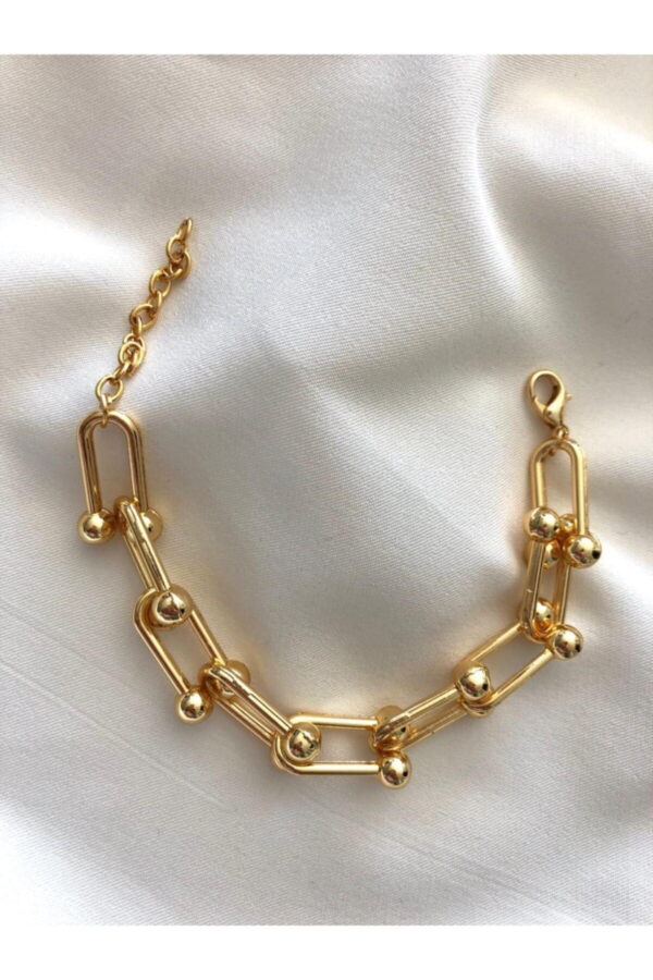 Toptan Kadın Premium Kalite Blanca Tifany Gold Zincir Bileklik