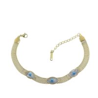 Toptan Altın Renk Telkari Sedef Çelik Bileklik - 2632