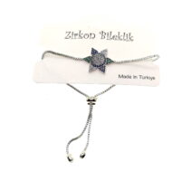 Toptan Gümüş Renk Güneş Asansör Zirkon Bileklik - 2731
