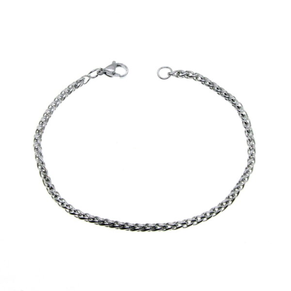 Toptan Gümüş Renk Chavin Angelus Lufigo Unisex Erkek Çelik Zincir  Çelik Bileklik - 2803 - Görsel 2