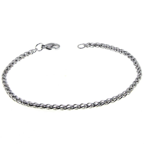 Toptan Gümüş Renk Chavin Angelus Lufigo Unisex Erkek Çelik Zincir  Çelik Bileklik - 2803