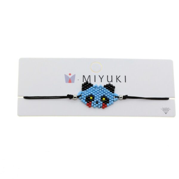 Toptan Altın Renk Turkuaz Panda Model Miyuki Bileklik - 2935 - Görsel 2