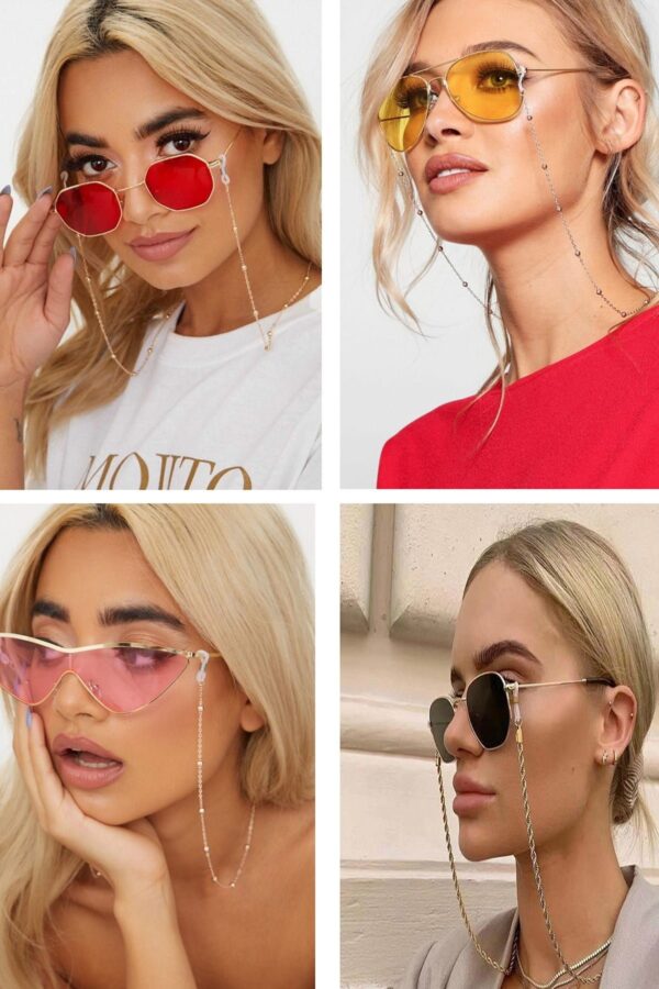 Toptan Kombin Moda Gözlük Askısı Zinciri - 2974