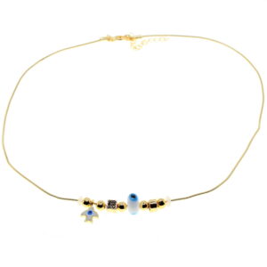 Toptan Altın Renk Beyaz Kuş Pandora Model Zirkon Kolye  - 3006