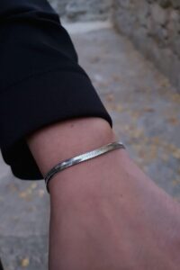Toptan Gümüş Renk Unisex 4mm İtalyan Bileklik Vip Kararmaz Solmaz Çelik Bileklik - 218