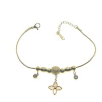 Toptan Altın Renk Sallantılı Yıldız Pandora Çelik Bileklik - 2592