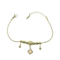 Toptan Altın Renk Sallantılı Artı  Pandora Çelik Bileklik - 2591