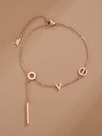 Toptan Altın Renk Love Bileklik 1112