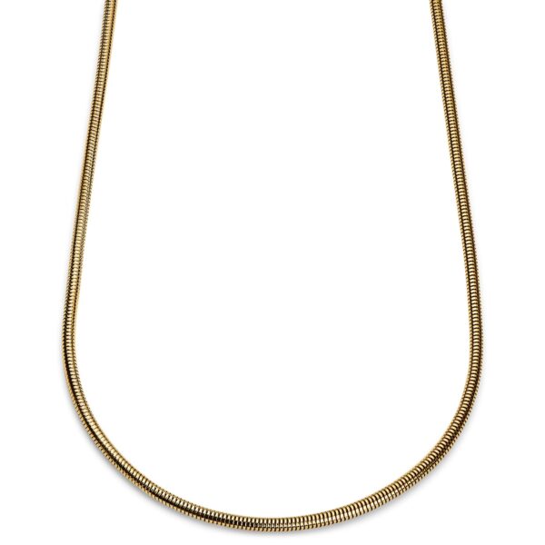Toptan Altın Renk Unisex Snake Zincir (4 mm) 60 cm. Çelik Kolye- 3140 - Görsel 2