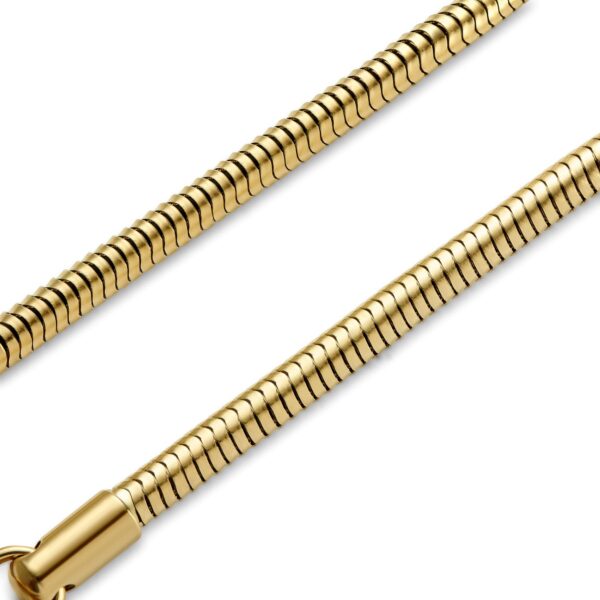Toptan Altın Renk Unisex Snake Zincir (2 mm) Çelik Bileklik - 3139 - Görsel 5
