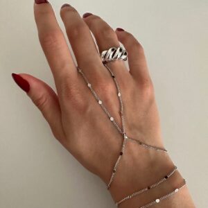 Toptan Gümüş Renk Sf Ezme Zincir Gold Pullu Ince Zincir Çelik Şahmeran - 3220