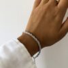 Toptan Gümüş Renk Burgu Unisex Çelik Bileklik - 3355