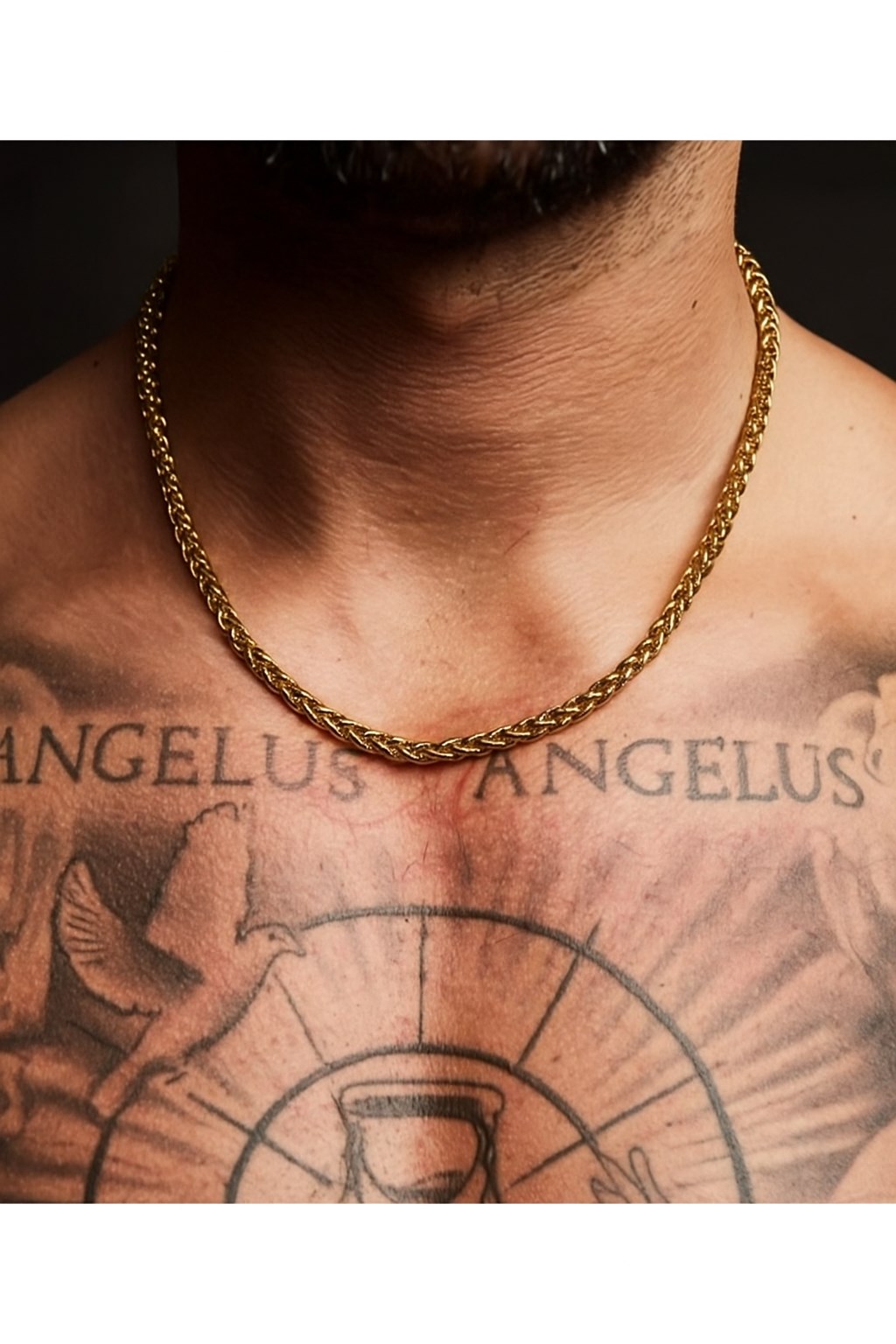 Toptan Altın Rengi Unisex Angelus Lufigo Model Kalın Zincir Kolye  - 315