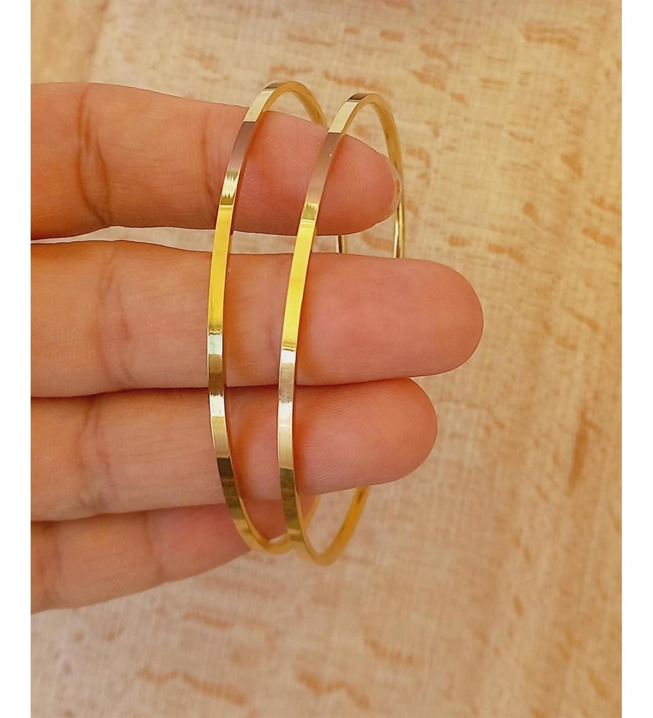 Toptan 2li Ajda Bileklik Ajda 2'li Gold Kadın İnce Ajda Bilezik - 3155-2