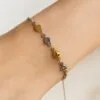 Toptan Gümüş Renk Kalp Sarı Beyaz Zincir Asansör Çelik Bileklik - 3586 2 Toptan Gümüş Renk Kalp Sarı Beyaz Zincir Asansör Çelik Bileklik - 3586